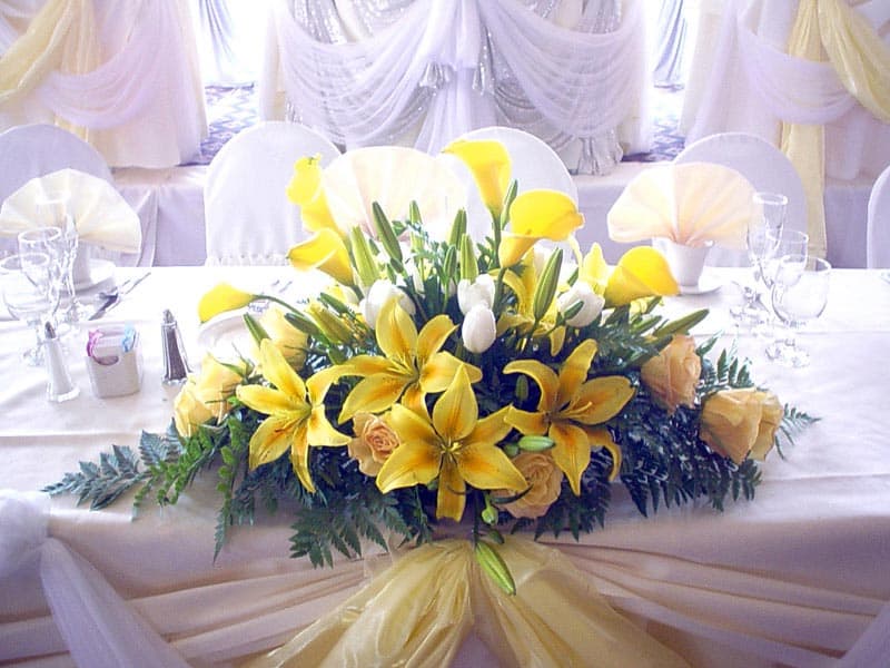 wedding yellow decor