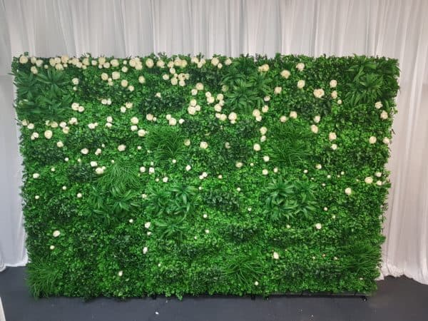 lush green flower wall