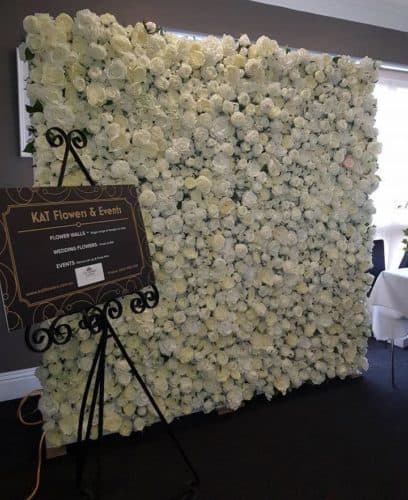 White flower wall