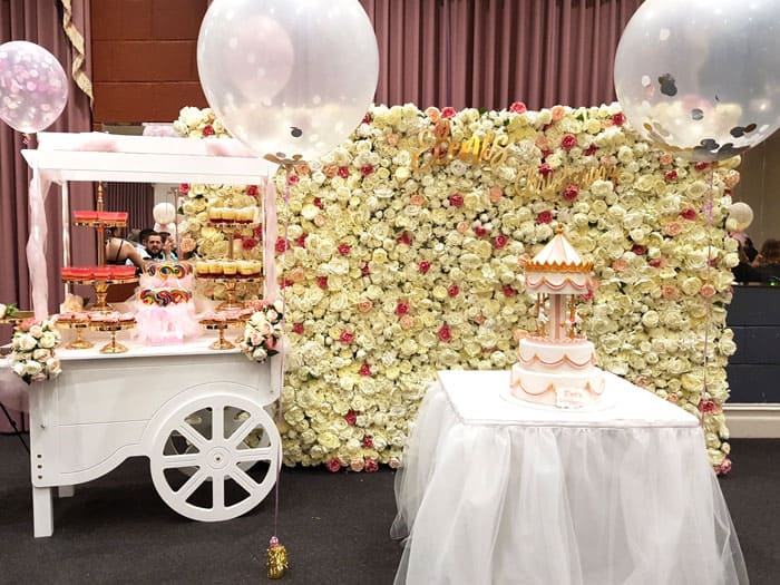 Candy cart for christening