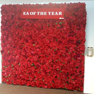 EA of the year awards - red flower wall