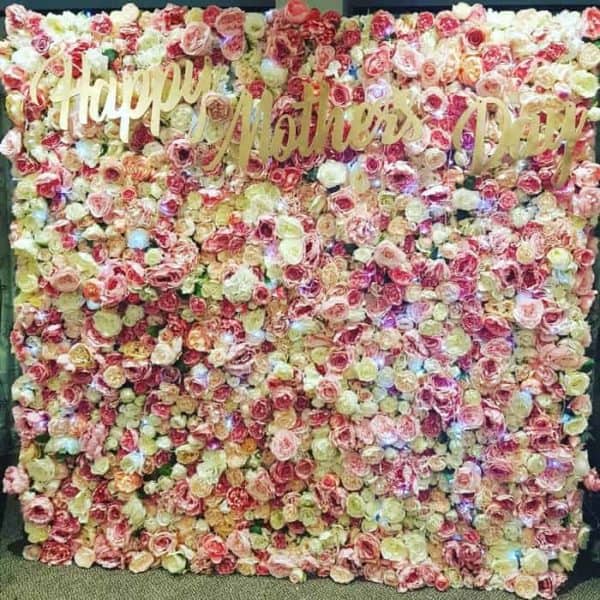 Vibrant Pink and White Flower Wall - Image 4