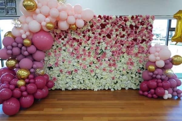 Vibrant Pink and White Flower Wall - Image 8