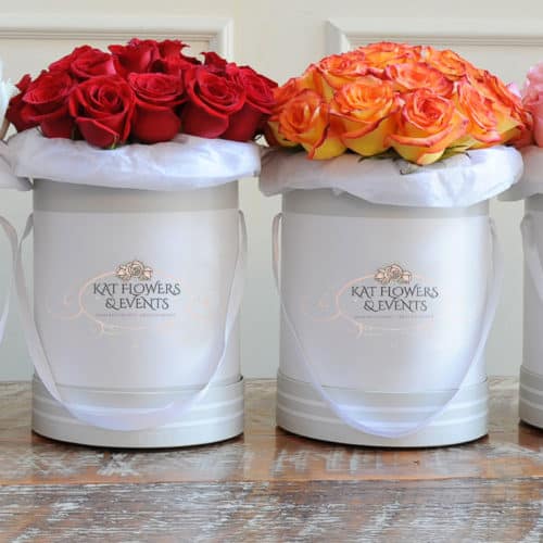 branded rose flower boxes